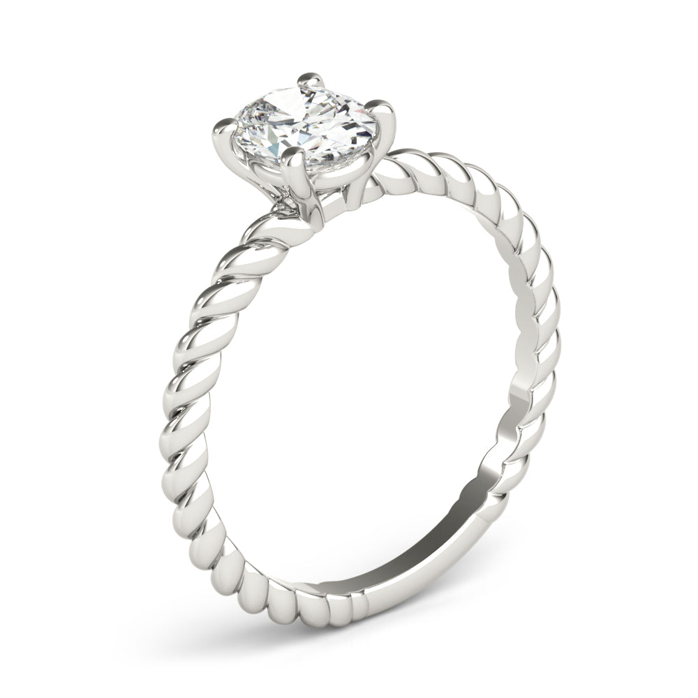 Eleanor Oval Diamond Solitaire Engagement Ring-VIRABYANI